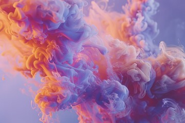 Fototapeta premium A close-up view of a vibrant cloud of smoke