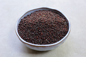 Raw organic black mustards seeds