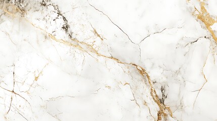 Fototapeta premium White Marble with Golden Veins and Speckles