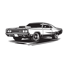 Obraz premium car silhouette vector on a white background