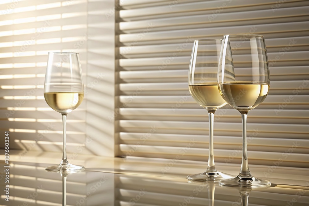 Poster minimalist abstract horizontal line pattern in soft cream and white wine tones for modern interior d