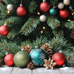 christmas tree with balls