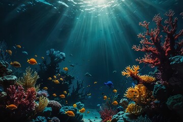 Fototapeta premium underwater, sea, coral, fish, reef, water, ocean, scuba, diving, tropical, nature, marine, animal, deep, diver, travel, sand, dive, aquatic, blue, caribbean, egypt, shark