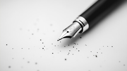  Black pen isolated on a white background