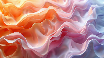 Obraz premium Vibrant Abstract Fabric Waves in Soft Pastel Colors
