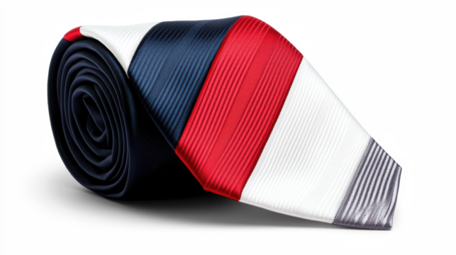 Striped Tie on Transparent Background