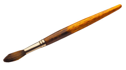 Paintbrush art tool equipment isolated on background with color creativity craft closeup for painter design artist brush paint drawing creative acrylic