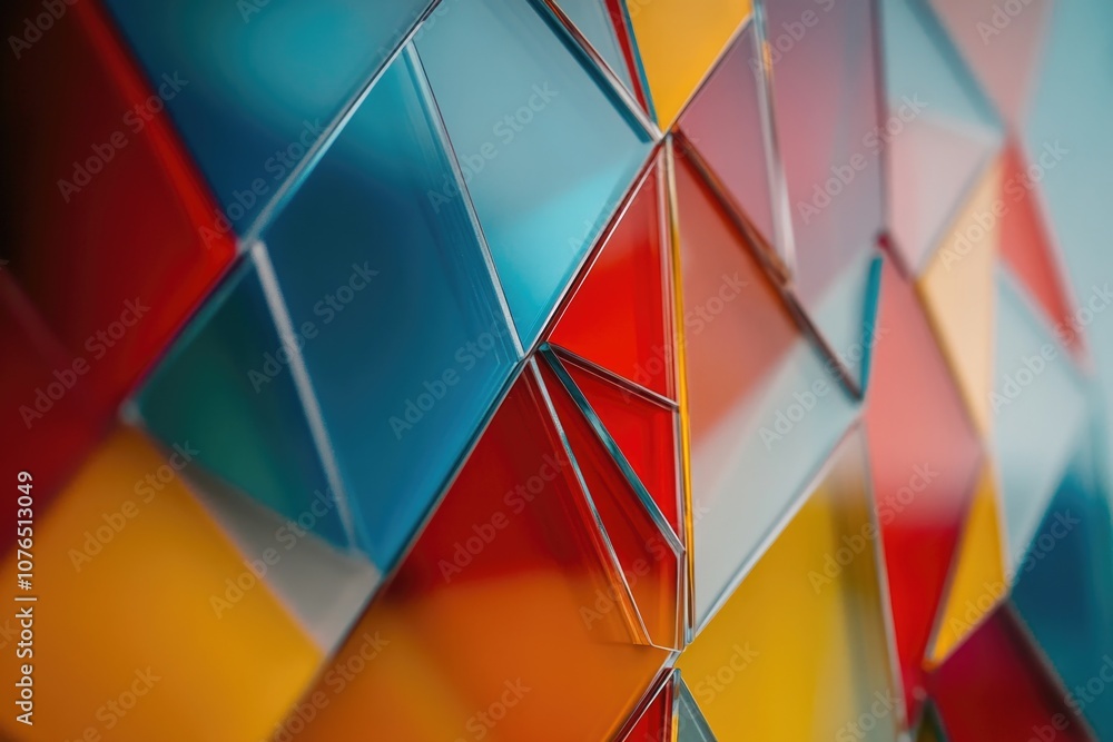 Aufkleber A close-up shot of a vibrant and colorful wall with various patterns and textures
