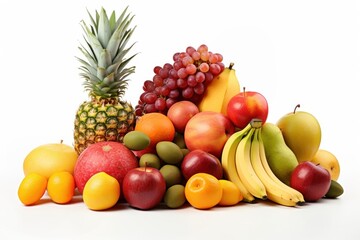 Pineapple banana grapes fruit.