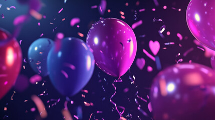 Vibrant digital flyer showcasing a lively party atmosphere with colorful balloons and confetti celebrating a special occasion