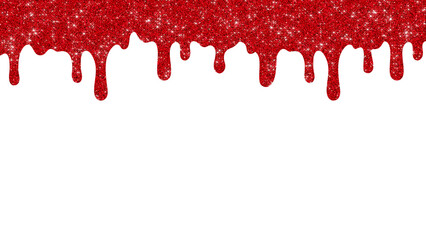 melt drip glitter on transparent background, nail polish and liquid lipstick shiny glitter glow, beauty and cosmetics png isolated design element