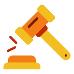 Colorful Gavel Illustrating Justice and Law Concepts