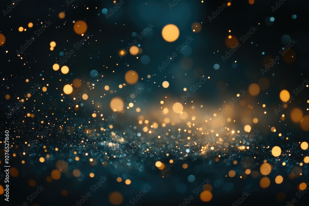 Aufkleber blurry image of a blue and gold background, suitable for use in designs where a subtle gradient is n