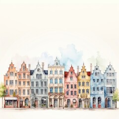 Obraz premium House town architecture building.