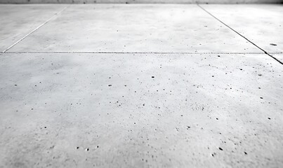Closeup view of a gray, smooth concrete floor with visible grout lines.