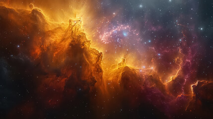 Obraz premium Space background with stardust and shining stars. Realistic cosmos and color nebula. Colorful galaxy