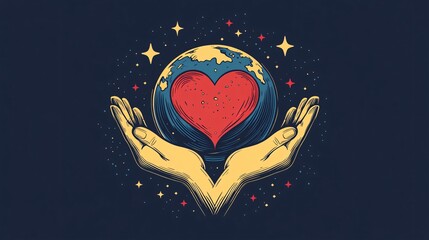 World Kindness Day logo for November 13 symbolizing kindness responsibility and global awareness with hands hearts and the planet
