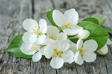 Fresh bouquet of white flowers placed on a rustic wooden table, ideal for home decor or wedding reception use