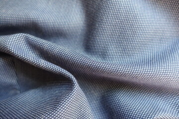 cotton fabric in shades of blue in soft folds