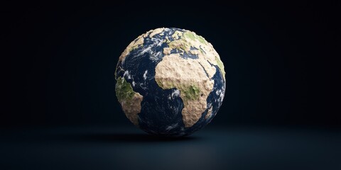 A detailed view of Earth showcasing landmasses and oceans in vibrant colors.