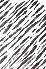 Thick Ink Pen Black Lines on White Background Zebra Skin Barcode Shapes
