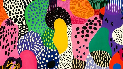 vibrant abstract pattern of polka dots