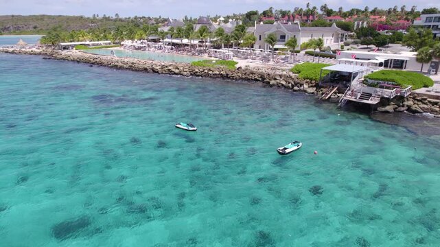 Aerial view of Cura&ccedil;ao beaches