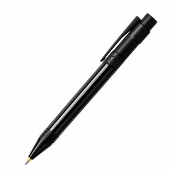 Black pen isolated on white background.