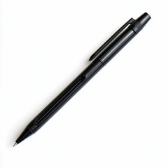 Black pen on white background.