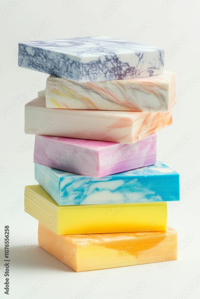 Aufkleber colorful rectangular blocks stacked on top of each other.
