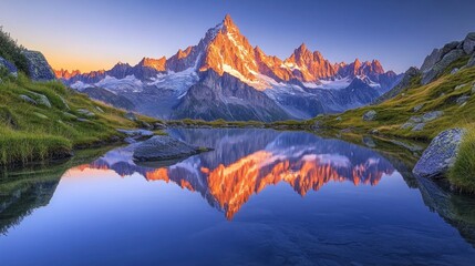 Fototapeta premium Mountain Reflection in a Still Lake