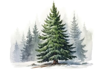 Obraz premium Tree christmas spruce winter.