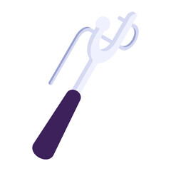 stitches Remover or open seams, cut strings tool isometric flat design, Handcrafted symbol, Perfect fit clothing sign,Sew and Tailor materials stock illustration, steel seam ripper concept