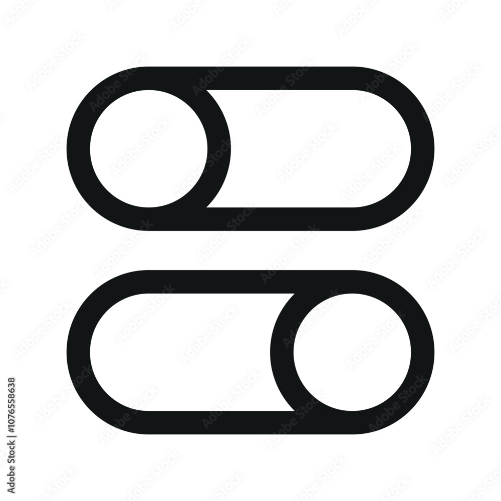 Poster toggle ui icon, sliders simple line user interface vector symbol
