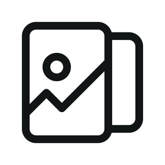 Image stories UI icon, image gallery simple line user interface vector symbol