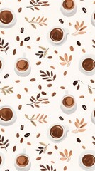 Obraz premium Coffee pattern backgrounds refreshment.