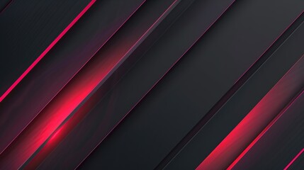 Abstract Diagonal Lines with Red Glowing Edges
