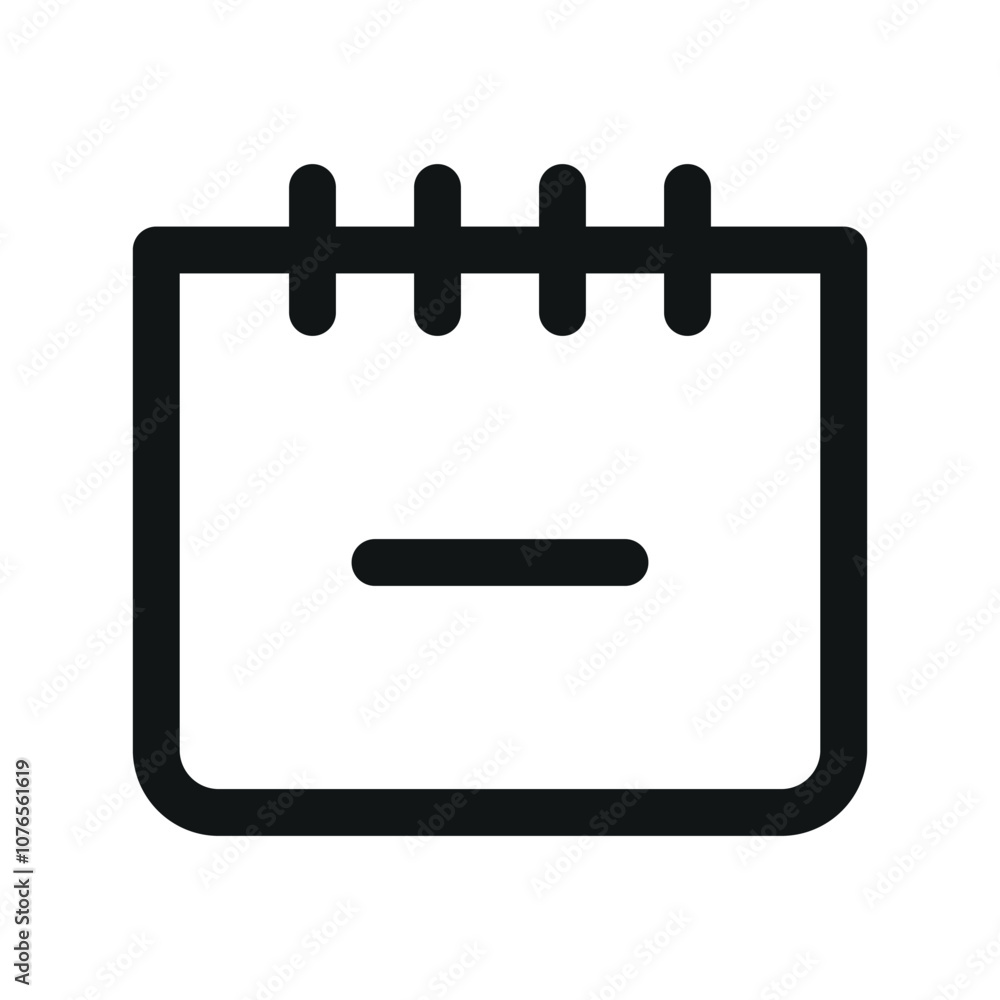 Poster remove event ui icon, calendar minus simple line user interface vector symbol