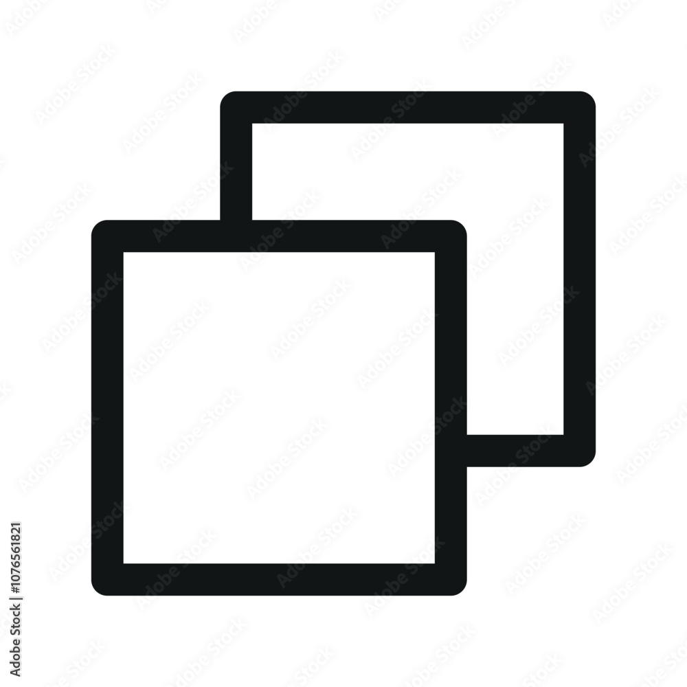 Poster tabs ui icon, layers simple line user interface vector symbol
