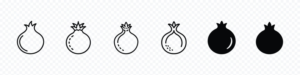 Pomegranate line icon, Pomegranate icon. Pomegranate glyph icon, fresh and fruit, pomegranate vector icon,