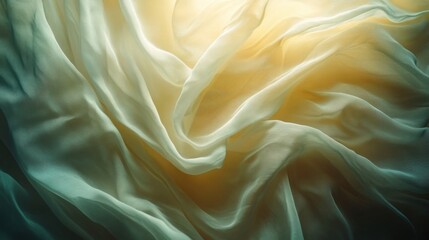 Obraz premium Fluid Elegance: Soft Draped Fabric in Warm Tones