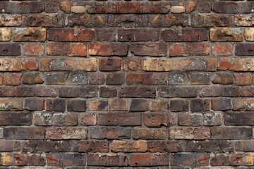 Fototapeta premium Photo of Old brown brick wall. Background texture for backdrops or mapping
