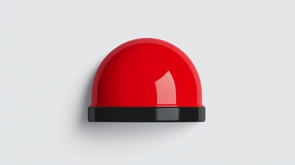 A glossy red alarm light mounted on a wall, evoking urgency and alertness.