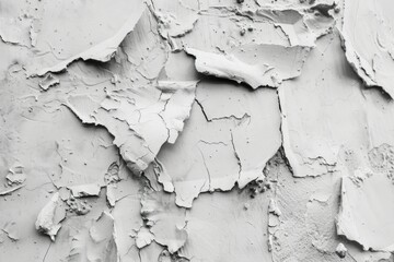 Obraz premium Photo of Rough peeled white plaster wall. Background texture for backdrops or mapping