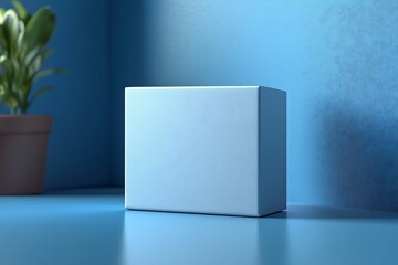 Fototapeta premium Light Realistic Package Cardboard Box with a transparent window. Front view. Template For Mockup Your Design