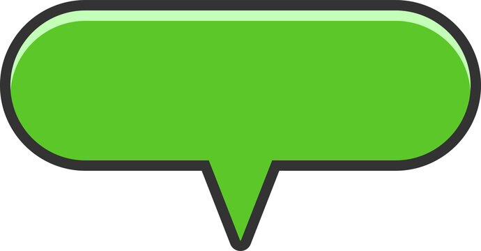Blank Green Speech Bubble Illustration