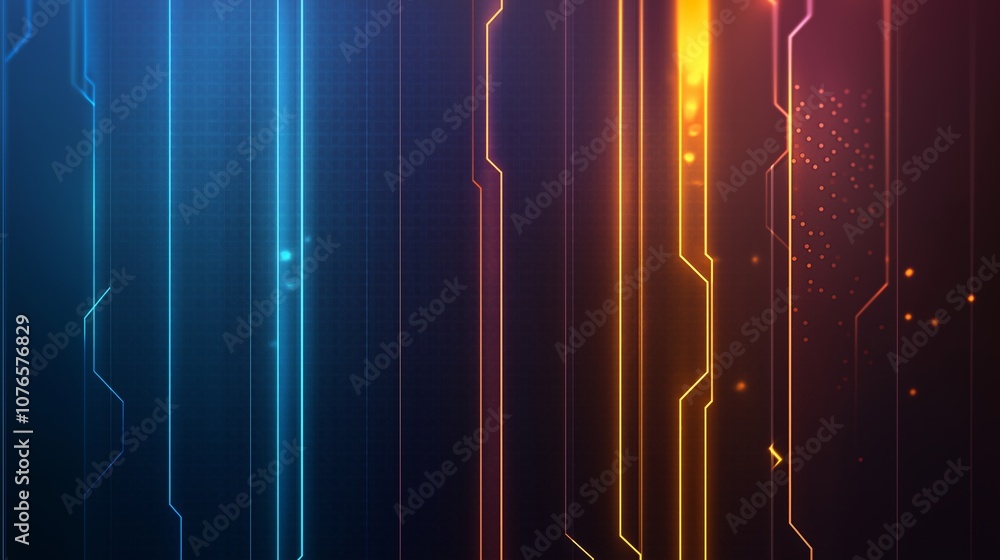 Poster a beauty futuristic abstract background in a high-tech style. shining lines and patterns resembling 
