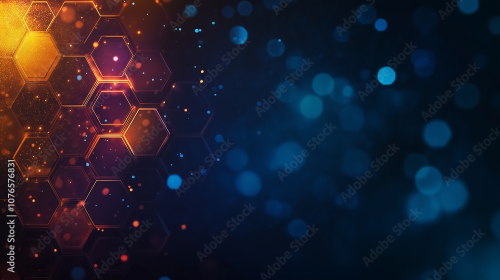 Poster a beauty futuristic abstract background in a high-tech style. shining lines and patterns resembling 