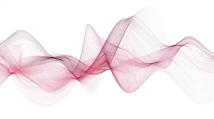 Abstract wave design in soft red tones, illustrating fluidity and movement.