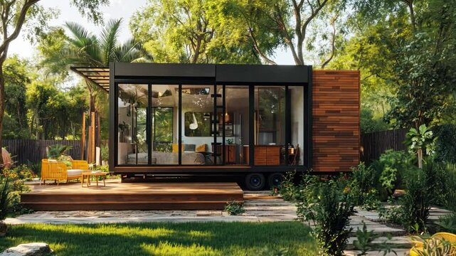 The tiny house movement meets minimalism, with a sustainable, energy-efficient design and a focus on simple living.